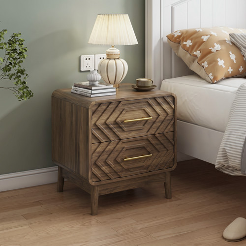 Walnut bedside table - walnut, 2