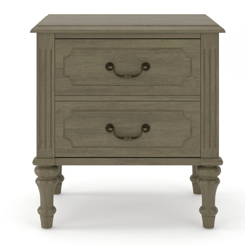 Fluted nightstand wide - fluted,