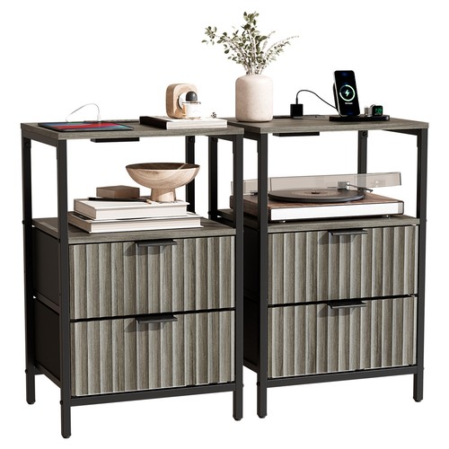 Nightstands set fluted - 2,
