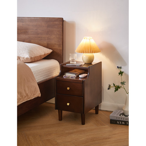 Solid wood nightstand with - solid,