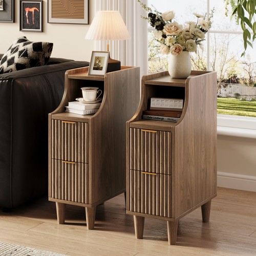 Set narrow nightstand - set,