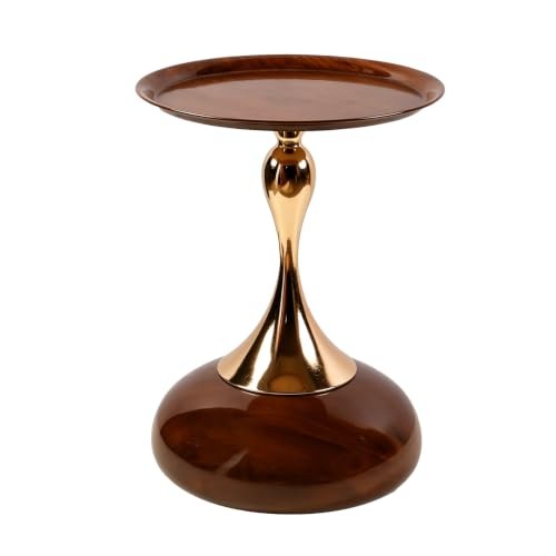 Metal round side table - metal,