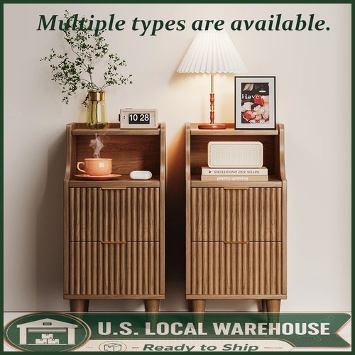 Modern fluted nightstand - modern,