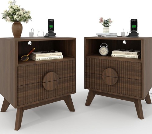 Set nightstand bedside - of,