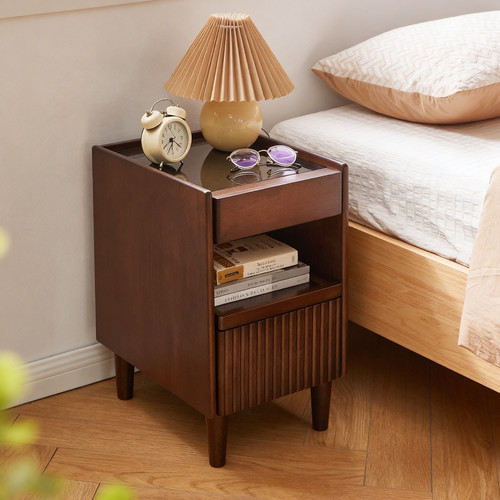 100 solid wood nightstand - 100%,